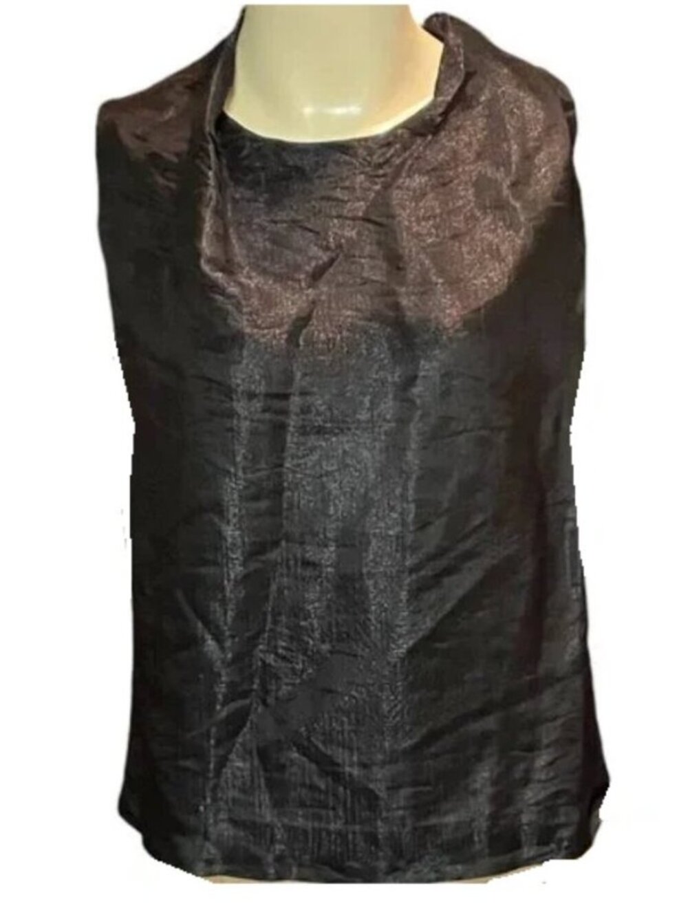 & Other Stories Iridescent Sheer Silk Organza Sleeveless Blouse